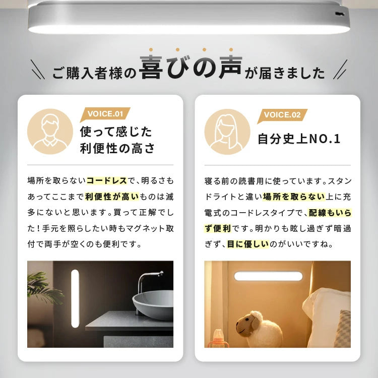 AUTAKI デスクライト 壁 マグネット led 充電式 クランプ